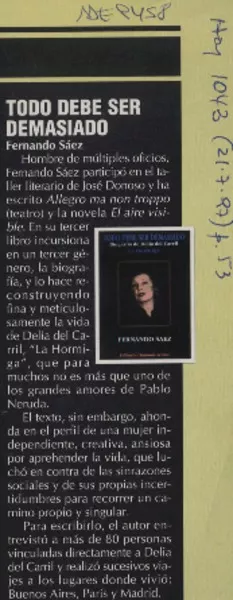 Hoy, Ramón Griffero  [artículo]