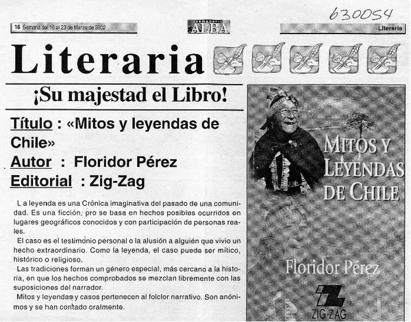 "Mitos y leyendas de Chile"  [artículo]