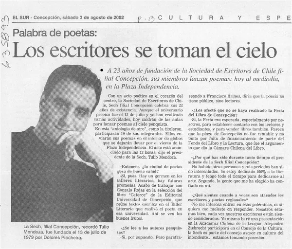 Los escritores se toman el cielo  [artículo]