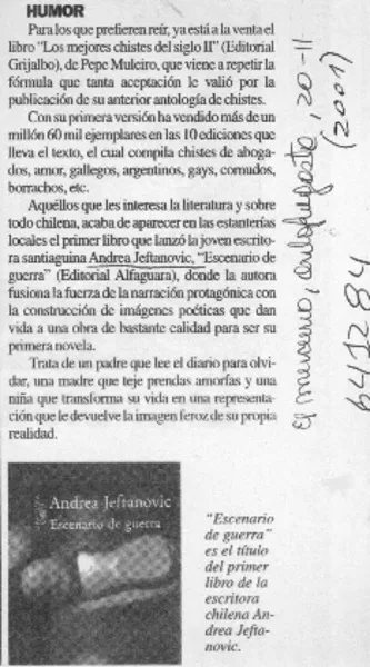Escenarios de guerra  [artículo].