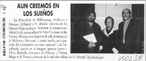 Aún creemos en los sueños  [artículo]