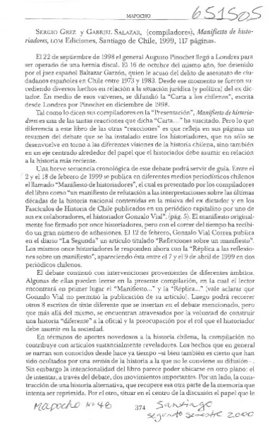 Manifiesto de historiadores  [artículo] Lucía Brienza