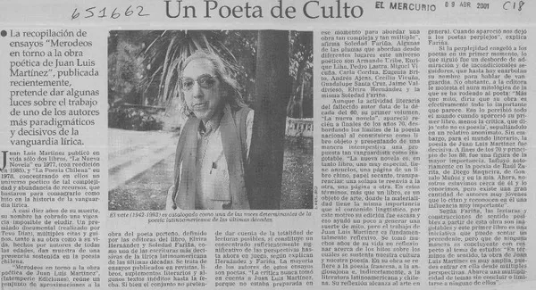 Un poeta de culto  [artículo]