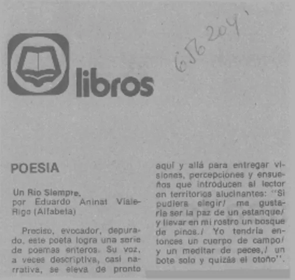 Un Río siempre.  [artículo] José Luis Rosasco.