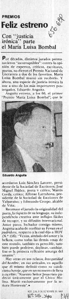 Feliz estreno.  [artículo]