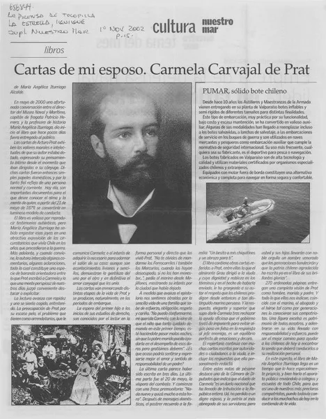 Cartas de mi esposo. Carmela Carvajal de Prat.  [artículo]