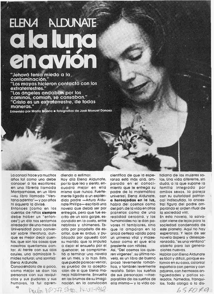 A la luna en avión  [artículo] Marta Blanco.