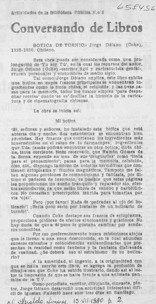 Botica de turnio.  [artículo]