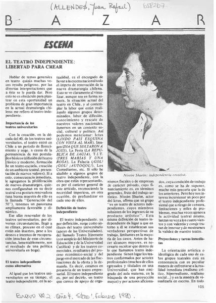 Teatro para crear.  [artículo]