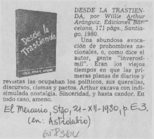 Desde la trastienda.  [artículo] Astrolabio.