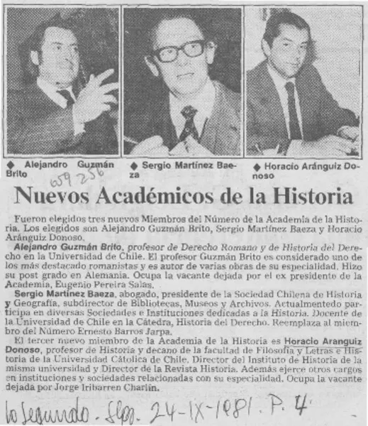 Nuevos académicos de la historia.  [artículo]