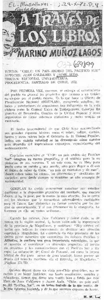 "Chile: un país andino del pacífico sur.  [artículo]