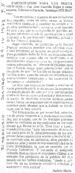 Participación para una nueva sociedad  [artículo] Andrés Abuto.