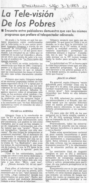 La tele-visión de los pobres.  [artículo]