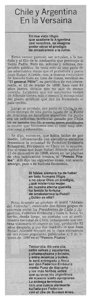 Chile y Argentina en la versaina.  [artículo]