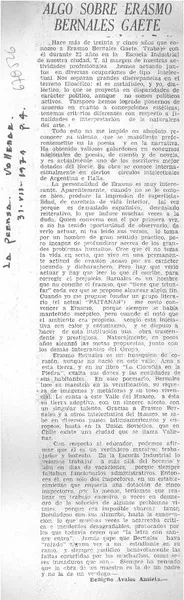 Algo sobre Erasmo Bernales Gaete  [artículo] Benigno Avalos Ansieta.