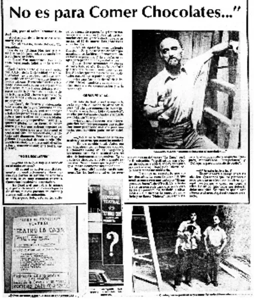 El Teatro no es para comer chocolates" : [Entrevista] [artículo]