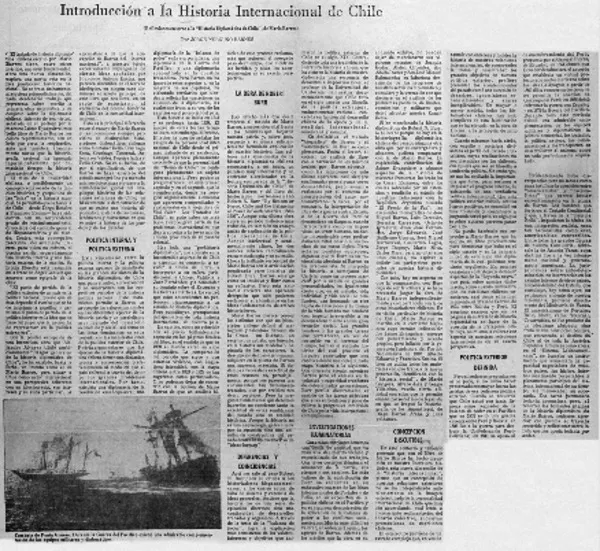 Introducción a la historia internacional de Chile  [artículo] Jorge Eugenio Barnes.