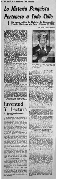 La Historia penquista pertenece a todo Chile  [artículo] Juan Costa Tramón.