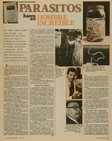 Parasitos hacen un hombre increible  [artículo] Lucía d' Albuquerque.