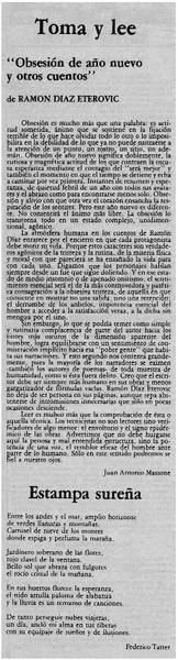 Obsesión de año nuevo y otros cuentos"  [artículo] Juan Antonio Massone.