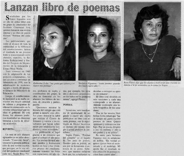 Lanzan libro de poemas.  [artículo]