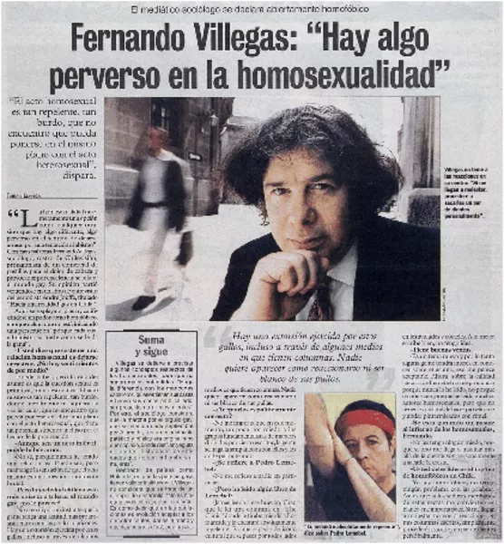 Fernando Villegas: "Hay algo perverso en la homosexualidad" : [entrevista] [artículo] Fabián Llanca.
