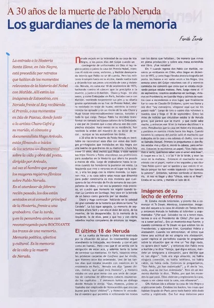 Los guardianes de la memoria y los últimos días del poeta  [artículo] Faride Zerán.