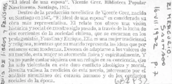 "El Ideal de una esposa".  [artículo]