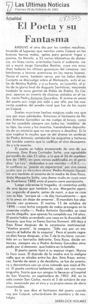 El poeta y su fantasma  [artículo] Sherlock Holmes.