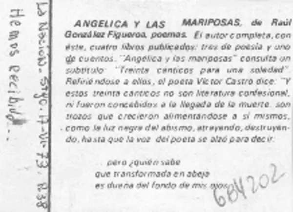 Angélica y las mariposas.  [artículo]