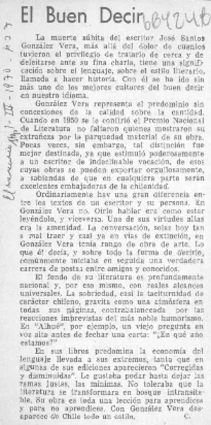 El buen decir  [artículo] C.