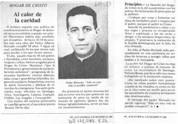 Al calor de la caridad  [artículo] H.T.