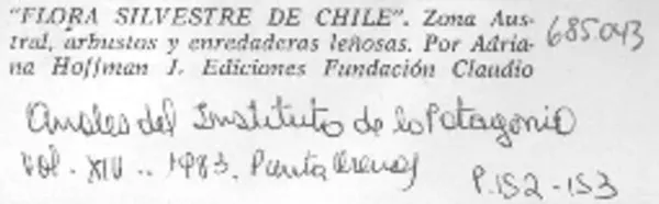 Flora silvestre de Chile  [artículo] Edmundo Pisano V.