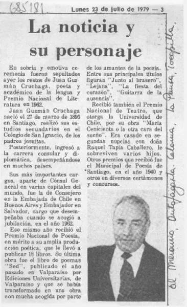 La Noticia y su personaje.  [artículo]