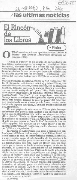Otras consideraciones apolíticas sobre "Adiós Führer"  [artículo] Filebo.