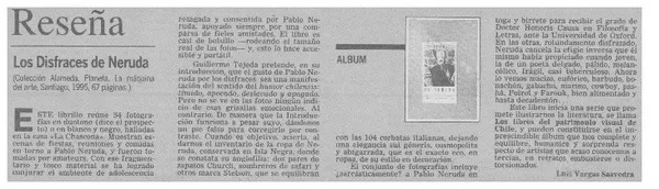Los disfraces de Neruda  [artículo] Luis Vargas Saavedra.