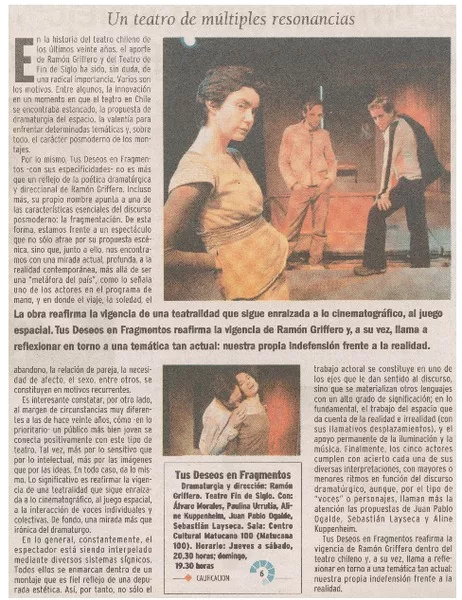 Un teatro de múltiples resonancias.  [artículo]
