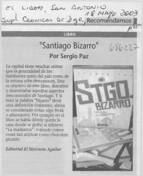Santiago Bizarro.  [artículo]