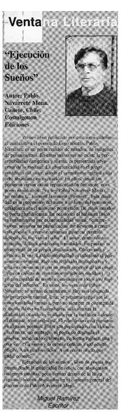 Ventana literaria  [artículo] Miguel Ramírez.