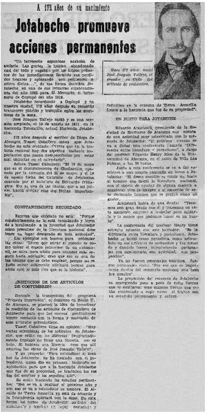 Jotabeche promueve acciones permanentes.  [artículo]