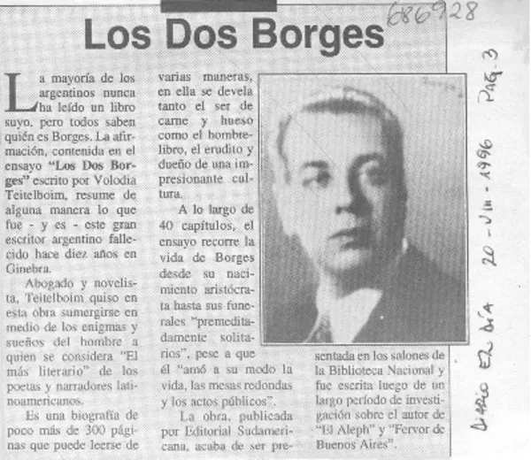Los Dos Borges.  [artículo]