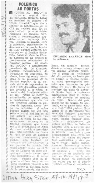 Polémica ad portas  [artículo] M. C. D.