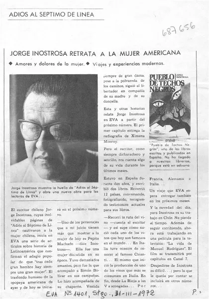 Jorge Inostrosa retrata a la mujer americana.  [artículo]