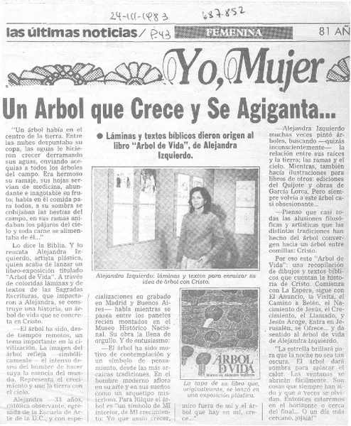 Un Árbol que crece y se agiganta--  [artículo]