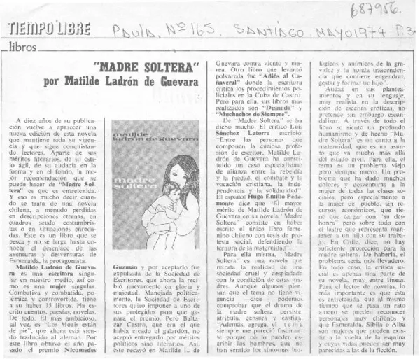 Madre soltera.  [artículo]