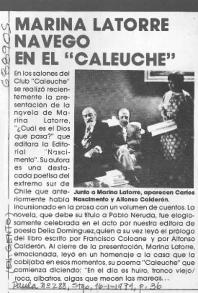 Marina Latorre navegó en el "Caleuche".  [artículo]