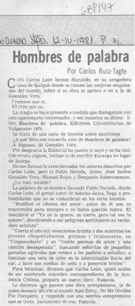 Hombres de palabra  [artículo]