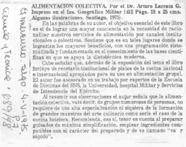 Alimentación colectiva.  [artículo]