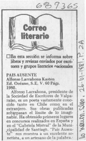 País ausente.  [artículo]